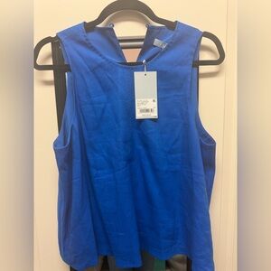 ANTONIO MELANI Cobalt Blue Sleeveless Top